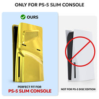 1 x RAW Customer Returns Cover for PS-5 Slim Disc Edition, innoAura Faceplate for PS-5 Slim with Cooling Holes, Scratch-Resistant Dustproof Protective Plates for PS-5 Slim, High-Quality ABS Replacement Case for PS-5 Slim Gold  - RRP €25.67