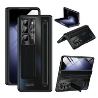 1 x RAW Customer Returns Miimall Compatible with Samsung Galaxy Z Fold 6 Case with Pen Pen Slot, Ultra HD Screen Protector Scratch-Resistant Shockproof Hinge Protection Phone Case with Stand for Galaxy Z Fold 6 2024-Black - RRP €25.99