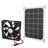 1 x RAW Customer Returns 120mm Fan, Exhaust Fan, Solar Powered Exhaust Fan, 6V 10W, Mini Solar Panel Power Fan, for Home Attic, Greenhouse, Chicken House - RRP €26.29