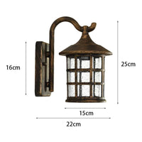 1 x RAW Customer Returns ZenithBeam wall light outdoor wall lamp vintage, lantern garden lamps, waterproof lamp, made of aluminum and glass outdoor lamp, E27 outdoor lamp, for door, house, balcony, garage, hallway, terrace - RRP €49.99