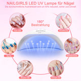 1 x RAW Customer Returns Nailgirls UV LED Nail Lamp, 36W LED Lamp with 3 Timers, 18 Light Beads, LED UV Lamp with Auto Sensor, LCD Display Plate, LED UV Lamp for Gel Nails, Fingers Toes, - RRP €22.8