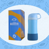 1 x RAW Customer Returns FEIJIAN Children s drinking bottle made of stainless steel with a straw, leak-proof - 350ML 400ML BPA-free thermos flask, 1-click opening water bottle for school, kindergarten - RRP €18.99