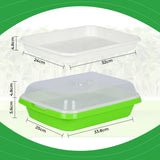 1 x RAW Customer Returns Germination trays for sprouts, germination tray, cress cultivation trays, highly breathable, plastic seed, hydroponic seeding, germination, greenhouse tray for indoor and outdoor gardens 5 pieces with lid ... - RRP €24.19