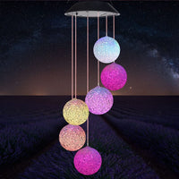 1 x RAW Customer Returns JIAUFU Chestnut Ball Solar Wind Chimes for Outdoors, Color Changing LED Wind Chimes Chimes Mother s Day Gift Crystal Ball, Lawn Garden Decor, Wind Chimes for Garden, Yard, Patio and Home Decoration - RRP €20.16