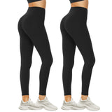 1 x RAW Customer Returns DDOBB Leggings Women High Waist Sports Leggings Long Black Leggings Opaque Tummy Control Sports Pants Elastic Yoga Pants Gym Festival Outfit 11-Black 2, DE42-48 L-XL  - RRP €22.78