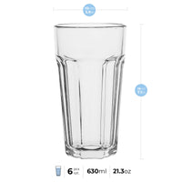 1 x RAW Customer Returns TREND FOR HOME Cocktail glasses large drinking glass Caipirinha glasses 630 ml Set of 6 Cocktail highball water glass set XXL tumblers retro design Dishwasher safe Alva collection Transparent - RRP €35.99