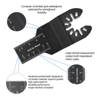 1 x RAW Customer Returns 105-piece saw blade set, multitool saw blades, multifunctional tool accessories, oscillating accessory set, oscillating tool mix, multitool saw blades for Fein Multimaster, Dre-mel, Ma-kita, - RRP €29.89