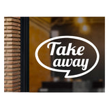 1 x Brand New Vinyl window sticker for glass, cafe, kebab, take away service, food, place, shop window decoration - RRP €20.4