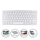 1 x RAW Customer Returns Bewinner Wireless Russian Keyboard, 78 Keys Bluetooth Ultra-thin Professional Multifunction Keyboard for OS Android Windows, White - RRP €24.53