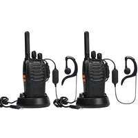 1 x RAW Customer Returns Walkie Talkie PT88E PMR446 16 Channels Rechargeable 2-Way Radio with USB Charging LED Flashlight VOX for Family Outdoor Camping Hiking and School etc. 2 Packs  - RRP €30.24