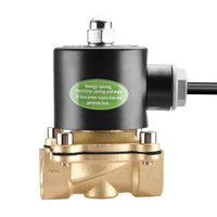 1 x RAW Customer Returns Heschen Brass Electric Solenoid Valve, 2W-160-15J, 1 2 inch, AC220V, Direct Action Water Air Gas Normally Closed Replacement Valve - RRP €27.72