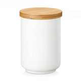 1 x RAW Customer Returns MALACASA Storage Jars with Lids, 470 ml Storage Jars for Coffee, Sugar, Tea, Grains, Flour, Spices - White Ceramic Storage Container with Airtight Lid - RRP €14.11