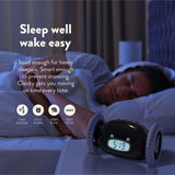 1 x RAW Customer Returns CLOCKY Funny Gift- Loud Alarm Clock for Heavy Sleepers on Wheels Adults Kids Teens Bedroom Run Away Moving Jump Roll Vibrating, Cute Annoying, 1-Time Snooze, Digital, Wake Up Energized Black  - RRP €37.36