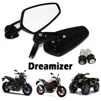 1 x RAW Customer Returns DREAMIZER 7 8 22mm Motorcycle Handlebar Mirrors, Motorbike Rearview Mirrors for Z1000 ER6N ER6F MT01 MT03 FZ6 GSF1250 GSF600 Monster M696 - RRP €29.34