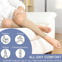 1 x RAW Customer Returns Calf Medical Compression Stockings Women Men Varicose Veins Medical Thrombosis Stockings Protection with 20-30 mmHg Class 2 Gradient Compression Beister  - RRP €11.09