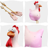 1 x RAW Customer Returns Pcs Chicken Decoration Garden, Garden Stake Chicken Garden Decoration Chicken Garden Stake, Chicken Decoration Christmas, Outdoor Garden Garden Decoration Backyard Lawn Stakes Chicken Edge Stool Hen Bird Side - RRP €35.48