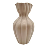 4 x Brand New Nordic natural vase, ceramic vase, flower vase, tulip vase, living room decoration, pumpkin vase, vase with waves, vase for pampas grass, medium-sized vase  - RRP €141.12