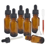 1 x Brand New Pipette bottle small glass bottle, 20ml apothecary bottle brown glass with dropper pipette glass , brown glass bottle, apothecary glass set made of amber glass with black pipette cap, brown glass bottles, 6Pcs - RRP €12.02