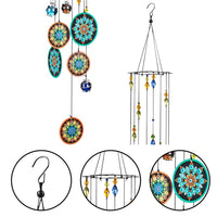 1 x RAW Customer Returns Flower Wind Chimes Outdoor with Colorful Glass Beads Deep Tone Memorial Mourning Window Garden Hanging Wind Chimes Outdoor - RRP €20.99