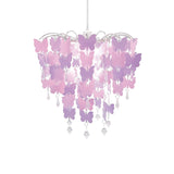 1 x RAW Customer Returns DECO EXPRESS pendant lamp with universal pink butterflies - RRP €20.99