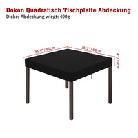 7 x Brand New Dokon Table Top Cover Waterproof Garden Furniture Cover Winterproof Heavy Duty 600D Oxford Fabric Anti-UV Table Top Cover, Protective Cover for Garden Table, Rectangular 210x110x10cm - Black - RRP €77.63