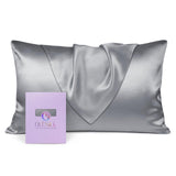 1 x RAW Customer Returns OLESILK Silk Pillowcase Pillowcase Hair and Skin Care with Hidden Zipper 19 Momme 1 Piece Silver Grey 50x75cm - RRP €28.99