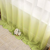 1 x RAW Customer Returns MIULEE Curtains Transparent Curtains Gradient Voile Sheer Set of 2 Curtains with Eyelets Decorative Curtain Window Curtain for Bedroom and Living Room 215 cm x 140 cm H x W White Green - RRP €28.48