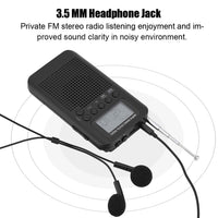 1 x RAW Customer Returns Tosuny Portable AM FM Radio, 2 Band Stereo Portable Digital Radio AM Pocket FM Radio Tuned Stereo Radio with Rechargeable Battery and Headphones - RRP €21.74