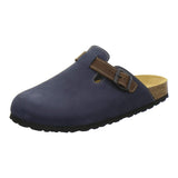 1 x RAW Customer Returns AFS-Schuhe 3900 Men s Clogs, Comfortable Slippers for Men, Leather Slippers, Made in Germany 43 EU, Navy Nubuck  - RRP €69.95