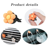 1 x RAW Customer Returns Air Freshener Kit 6 Pieces Flower Shaped Car Air Freshener Clip Car Air Conditioning Fragrance Decoration Accessories Girls Women Car Aromatherapy Essential Oil Diffuser with 6 Fragrance Pads  - RRP €9.98