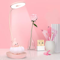 1 x RAW Customer Returns MARZIUS Dimmable Touch Touch LED Reading Lamp Night Light with 5 Brightness Levels for Boys Girls Kids Teens Pink Cloud Bunny  - RRP €26.21