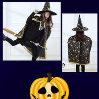 1 x Brand New Miss-shop Children s Halloween Cape,Vampire Capes Wizard Cape Halloween Costume with Hat for Children Cosplay Costume Halloween Carnival Party Fancy Dress Black  - RRP €10.92