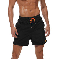 1 x RAW Customer Returns JustSun swimming shorts men s swimming trunks men s swimming trunks quick-drying board shorts beach shorts beach shorts with zip pocket black XXL - RRP €26.99