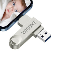 1 x RAW Customer Returns WIGONT 256 GB USB stick for iPhone memory stick, for storing more photos and videos, USB stick for iPhone flash drive, USB3.0 USB stick for iPhone Android cell phone computer laptop. - RRP €25.16