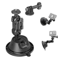 1 x RAW Customer Returns SMALLRIG Suction Cup Mount Double Layer Suction Cup Mount for GoPro Hero 12 11 10 9, for DJI Osmo Action Procket, for Insta360 X3, Mount on Car Windshield or Window 4193 - RRP €34.9