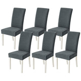 8 x Brand New MIULEE Dining Chair Covers Pack of 6, Stretch Dining Chair Slipcovers Adjustable Chair Covers Soft and Comfortable, Paon Bleu, Suitable for Dining Room Living Room Office, Banquet - RRP €163.2