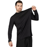 2 x Brand New Coevals Club UV Shirt Long Sleeve Shirt Men UPF 50 UV Sun Protection Outdoor Long Sleeve T-Shirt Rashguard Lightweight Quick Dry for Hiking Running Swimming Black 6 L  - RRP €39.98