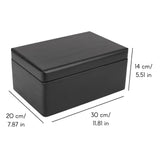 1 x RAW Customer Returns Creative Deco Large Black Wooden Box with Lid 30 x 20 x 14 cm -1cm Easter Decoration Box Wooden Box Memory Box Baby Storage Box Toy Box For Wedding, Birthday - RRP €25.67