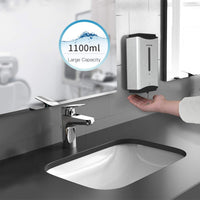 1 x RAW Customer Returns AIKE Soap Dispenser Automatic Stainless Steel, 1100 ml Commercial Soap Dispenser Wall Mounted with Viewing Window, IPX7 Waterproof, Model AK1206 - RRP €49.9