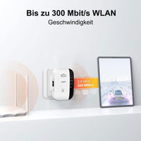 1 x RAW Customer Returns WLAN repeater amplifier 300 Mbit s 2.4GHz, LAN connection, WPS, AP mode, coverage up to 200 m WiFi extender for the home, mini WiFi repeater, compatible with all WLAN devices - RRP €19.15