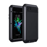 1 x RAW Customer Returns Lanhiem for iPhone SE 2020 SE 2022 Case, iPhone 8 Case 360 Degree Outdoor Protective Case Shockproof Tough Armor Metal Armored Case Heavy Duty iPhone 7 Mobile Phone Case with Tempered Glass, Black - RRP €23.99