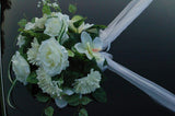 1 x RAW Customer Returns Car decoration lace BOUQUET car decoration bride couple rose decoration wedding car car wedding decoration car SS GER white  - RRP €37.0