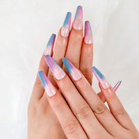 22 x Brand New Mlen 24 Pieces False Nails Press on Tips Full Cover Fake Nails Long Ballerina Artificial Nails Comfortable for Women and Girls Party and Home DIY Mermaid - RRP €396.0