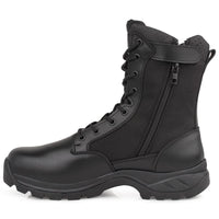 1 x RAW Customer Returns LUDEY Military Boots Zipper Men Tactical Boots Combat Boots Hiking Boots Military Amphibians Men Trekking Shoes IDS 928-Black 44 EU - RRP €57.74