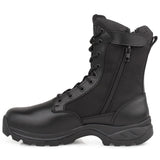 1 x RAW Customer Returns LUDEY Military Boots Zipper Men Tactical Boots Combat Boots Hiking Boots Military Amphibians Men Trekking Shoes IDS 928-Black 46 EU - RRP €62.99