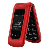 1 x RAW Customer Returns CHAKEYAKE Senior mobile phone without contract, folding mobile phone with  buttons, GSM button mobile phone senior telephone with 2.4 inch dual  display, SOS emergency call button for seniors, torch, speed dial  - RRP €39.99