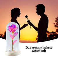 1 x RAW Customer Returns Eternal rose with LED Romantic gift for women Artificial flower Beauty and the Beast With LEDs, glass dome, gift box Valentine s Day, Mother s Day, wedding OriginalCorner  - RRP €20.4