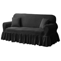 2 x Brand New NAKIHOUSE Sofa Covers Sofa Cover 2 Seater Elastic Black Couch Cover Sofa Cover Anti-Slip Sofa Covers Sofa Cover Stretch Couch Cover Sofa Covers with 1 Pillowcase - RRP €72.58