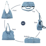 1 x RAW Customer Returns LHHMZ Denim Hobo Bags for Women Retro Jean Shoulder Bag Casual Jean Tote Handbags Denim Leisure Bags for Teenage Girls - RRP €24.89