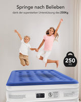 1 x RAW Customer Returns iDOO Simple Inflatable Mattress, Inflatable Bed with Built-in Inflation Pump. Quick Inflation Deflation in Just 3 Minutes. for Home, Travel Camping, Measurements 190x99x46cm, Blue - RRP €95.39